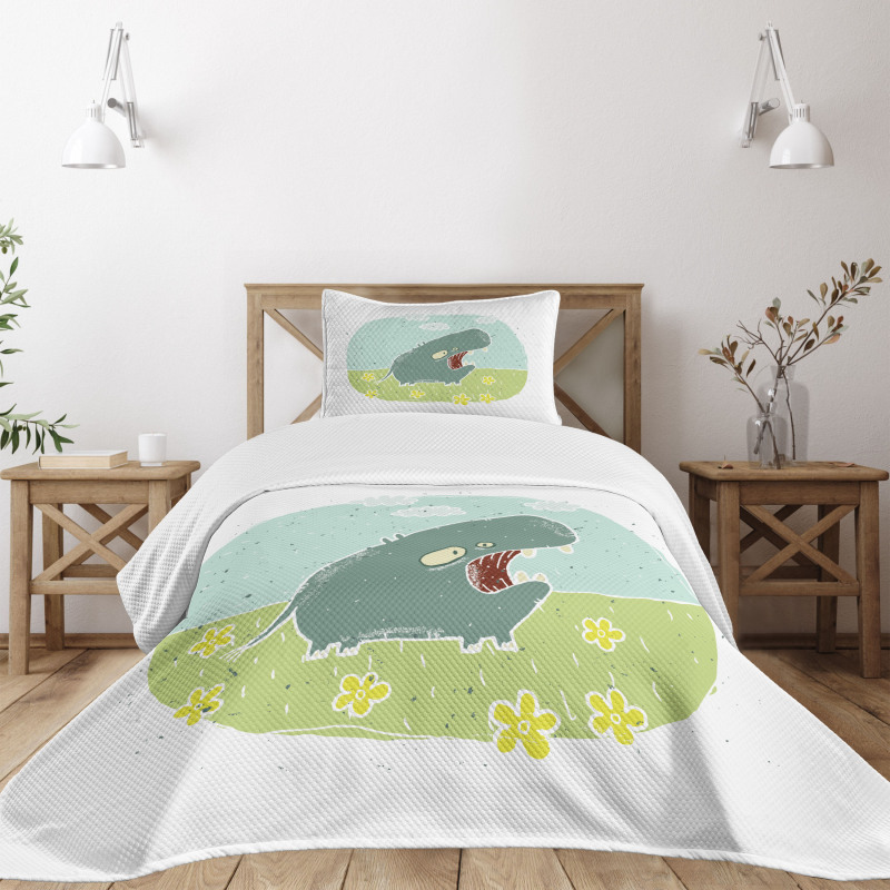 Roaring Hippo Clouds Bedspread Set
