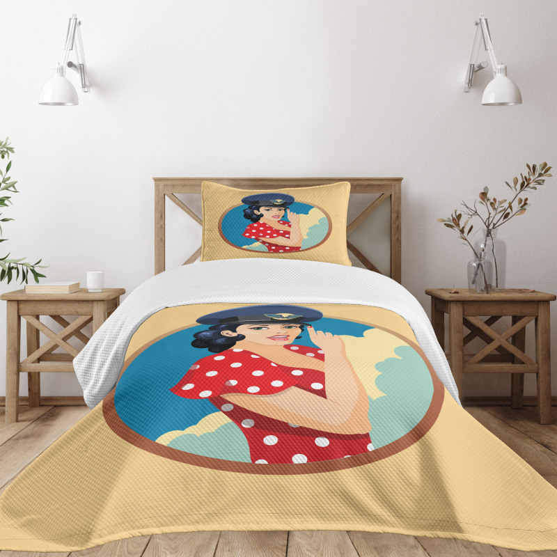 Pilot Captain Hat Bedspread Set