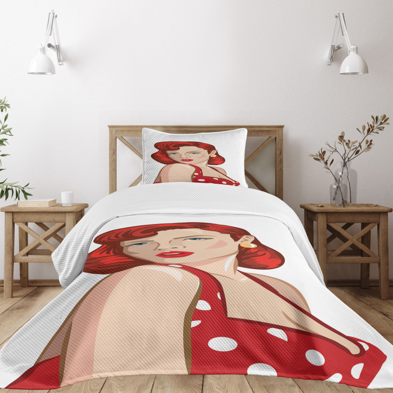 Rolled Hair Ginger Bedspread Set