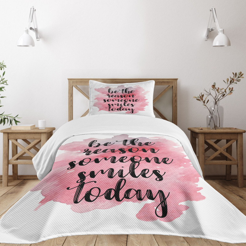 Calligraphy Watercolors Bedspread Set