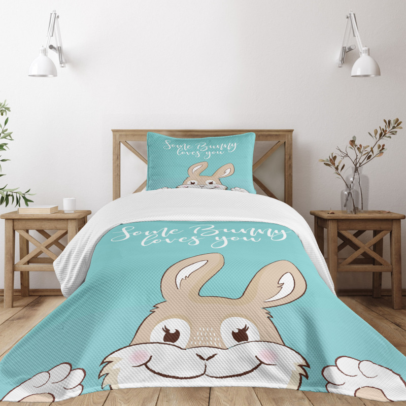 Some Bunny Loves You Bedspread Set