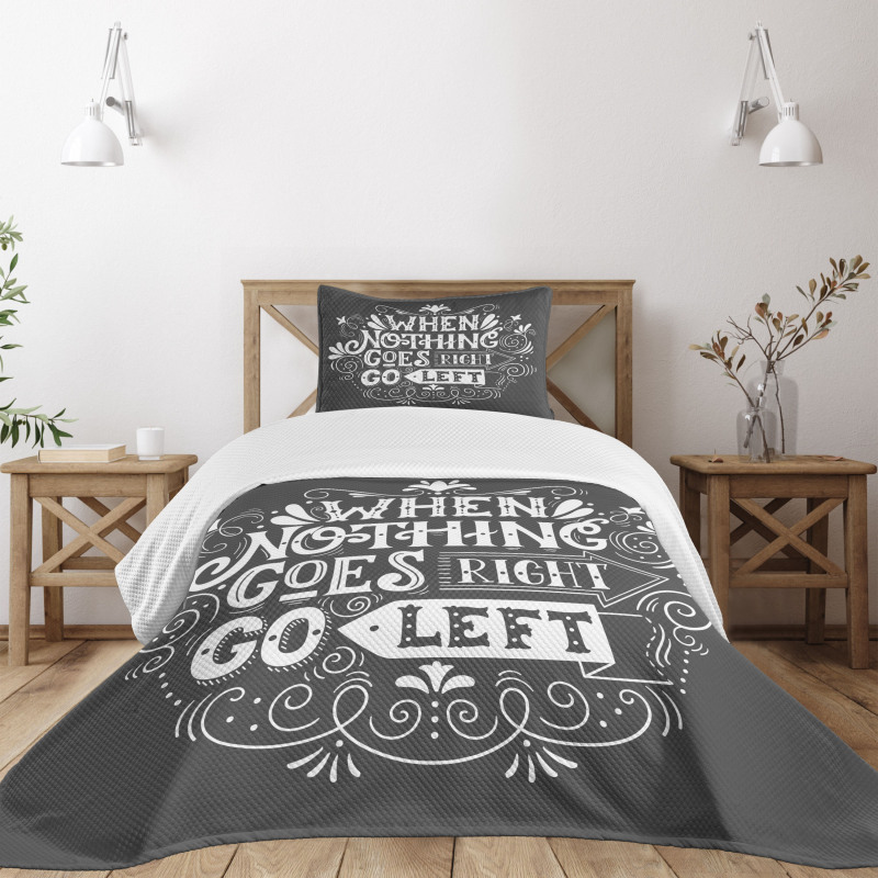 Inspirational Message Bedspread Set