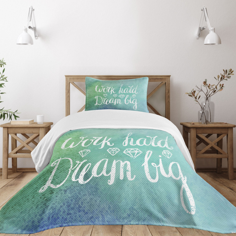 Work Hard Dream Big Bedspread Set