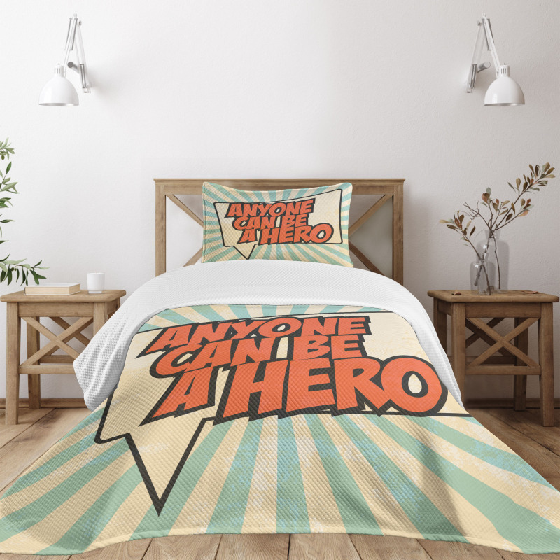 Anyone Can Be a Hero Bedspread Set