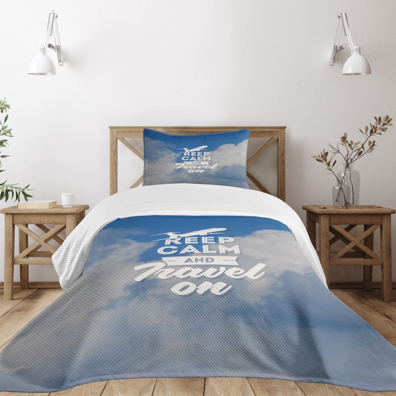 Keep Calm and Travel Bedspread Set