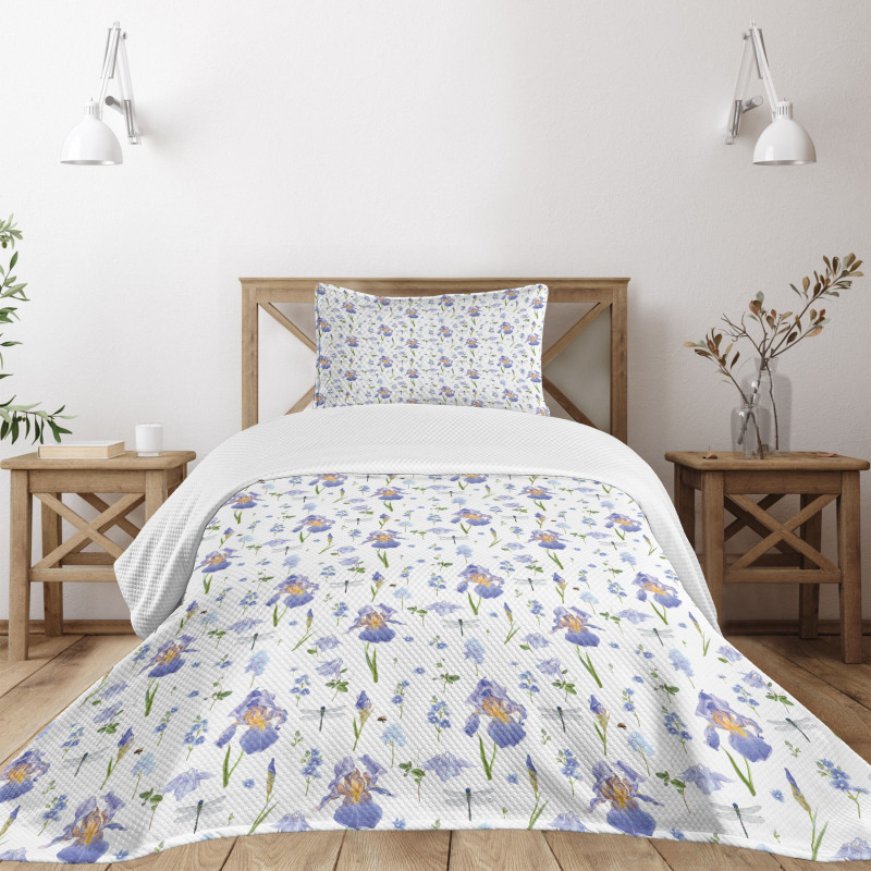 Dragonfly Romance Nature Bedspread Set