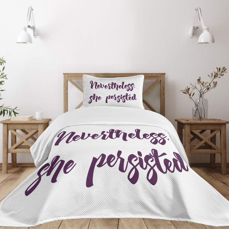 Monochrome Calligraphy Bedspread Set