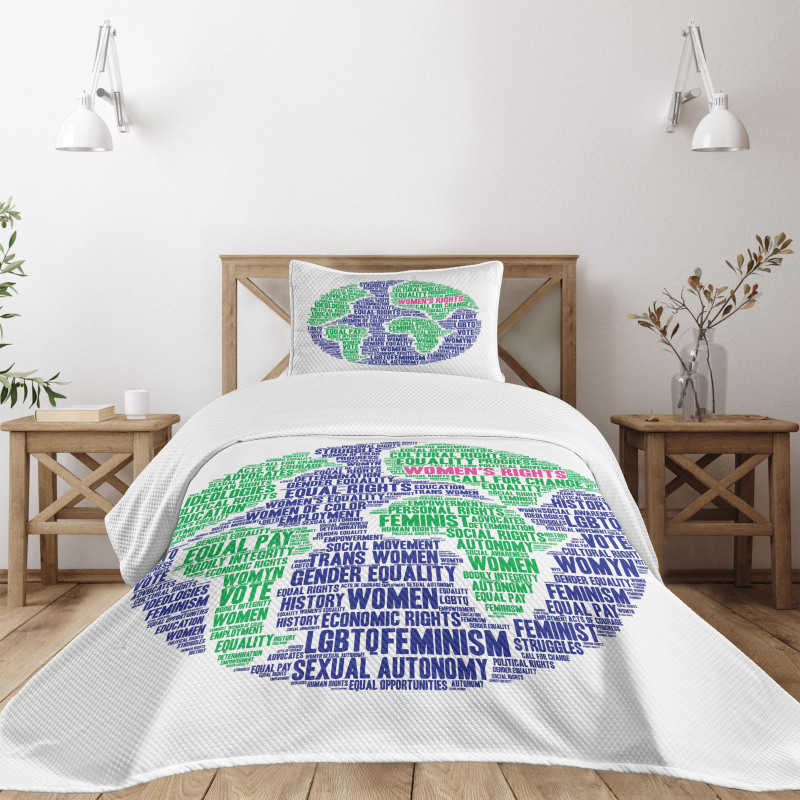 Equality Around World Bedspread Set