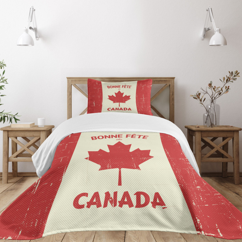 Happy Canada Concept Bedspread Set