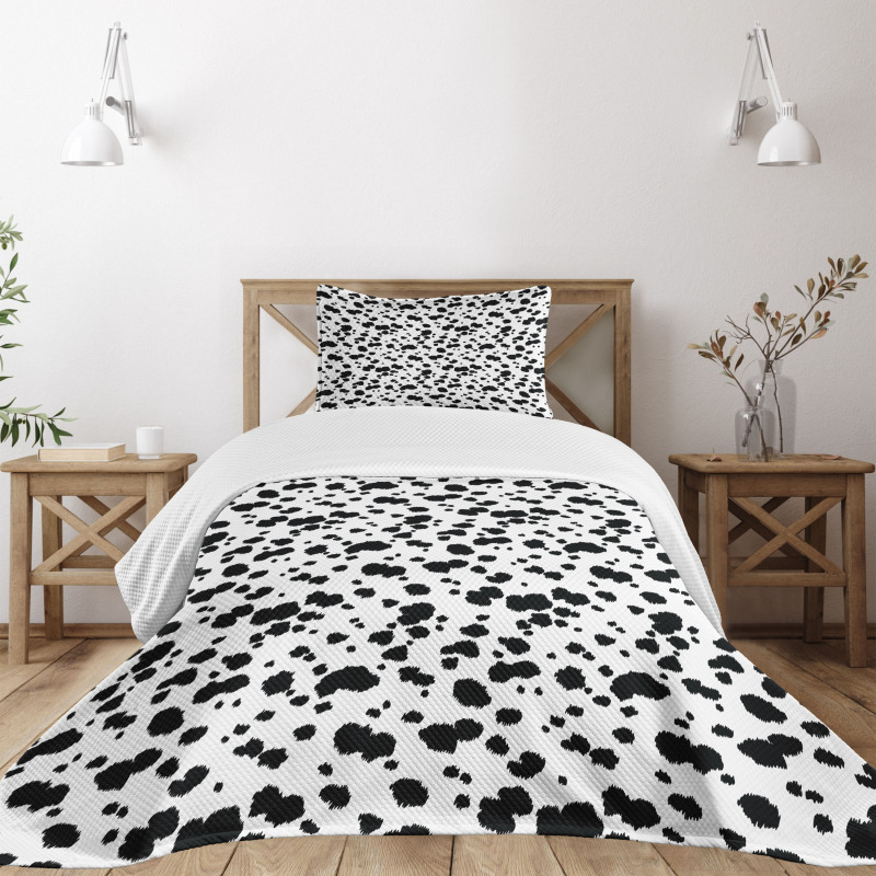 Dalmatian Print Texture Bedspread Set