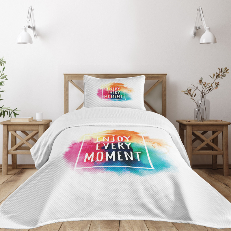 Colorful Dust Clouds Bedspread Set