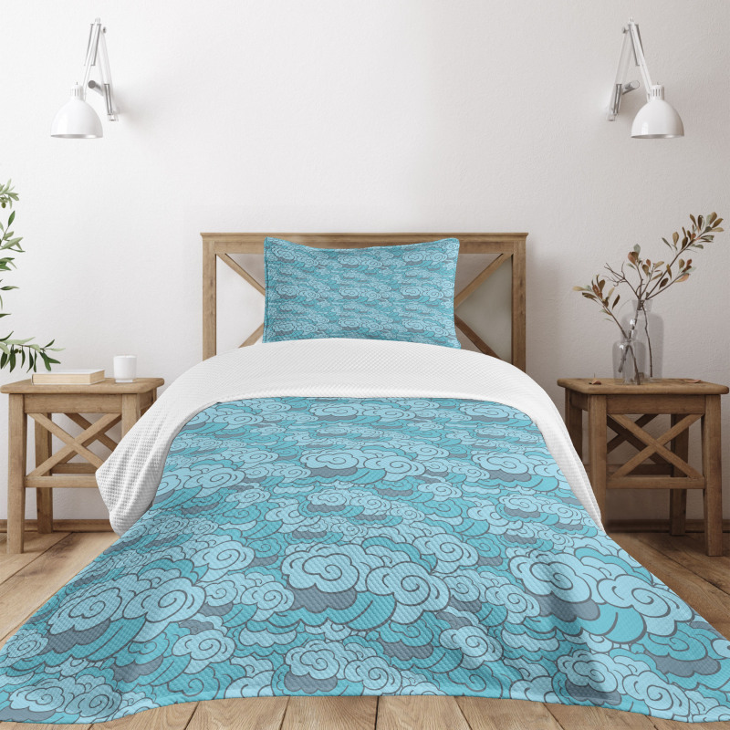 Blue Skyscape Bedspread Set