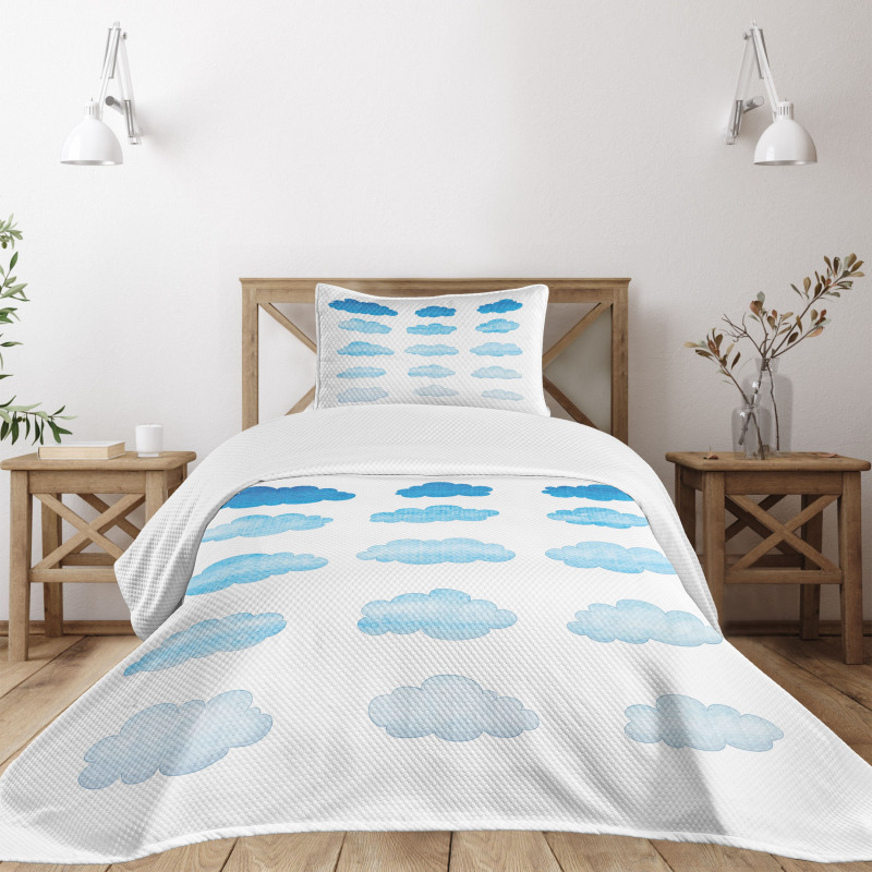 Blended Watercolor Style Bedspread Set