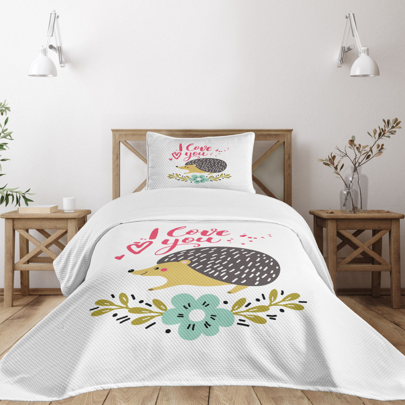 Ink Splatter Words Bedspread Set