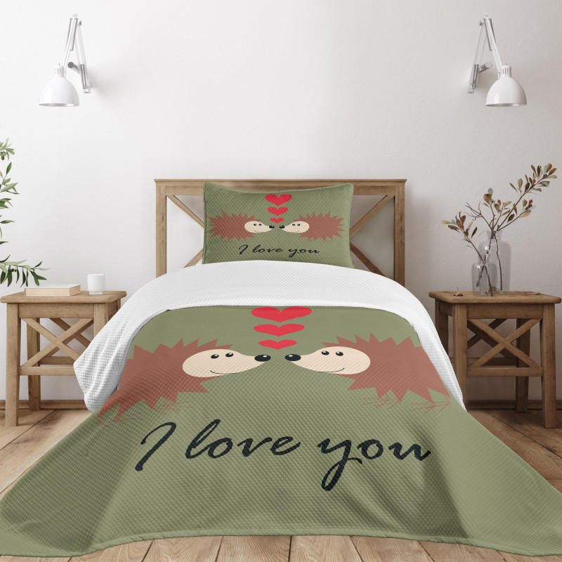 Loving Animal Couple Bedspread Set