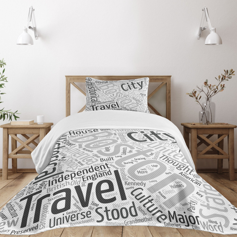 Worldcloud for Tourists Bedspread Set