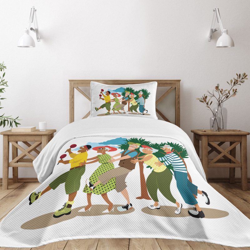 Line Dance Holiday Bedspread Set