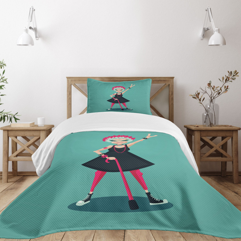 Rocker Old Lady Bedspread Set