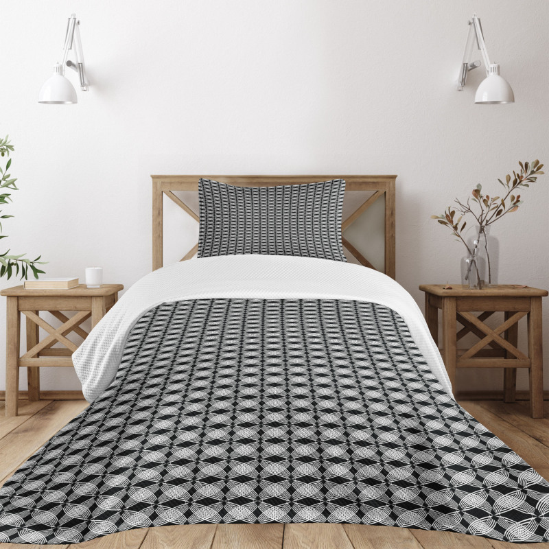 Monochrome Curve Bedspread Set