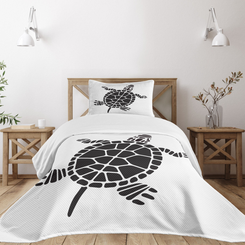 Geometric Shapes Motifs Bedspread Set