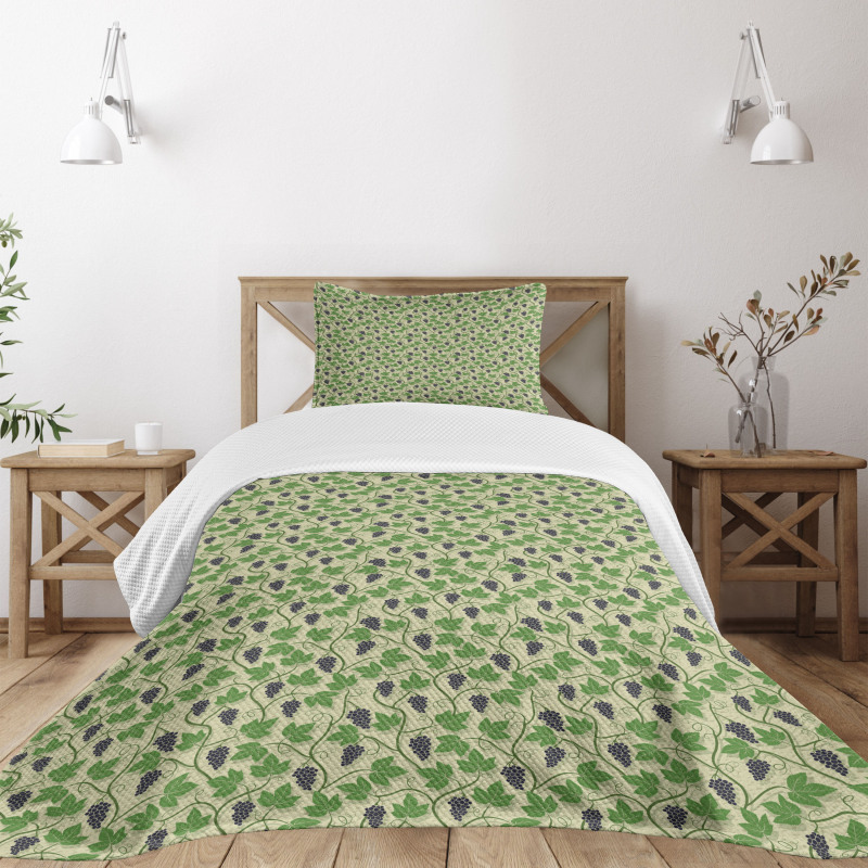 Viticulture Grapevines Bedspread Set