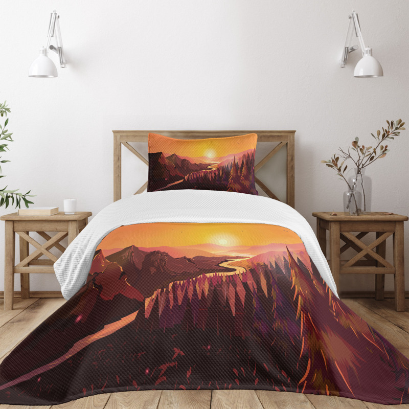 Forest Idyllic Morning Bedspread Set