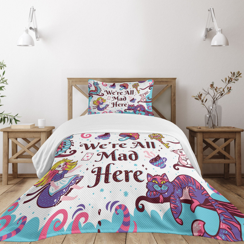 Alice in Wonderland Bedspread Set