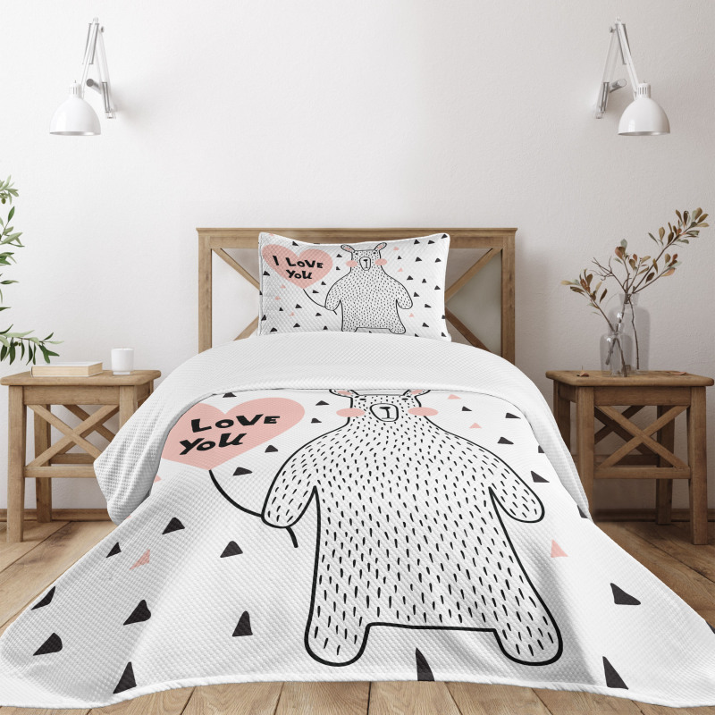 I Love You Balloon Bedspread Set