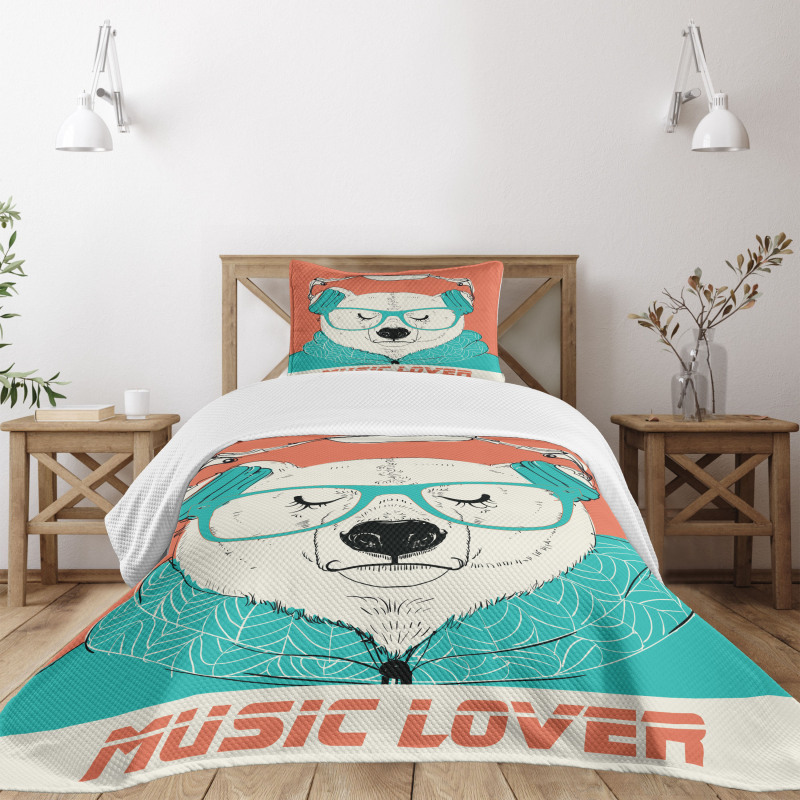 Music Lover Animal Bedspread Set