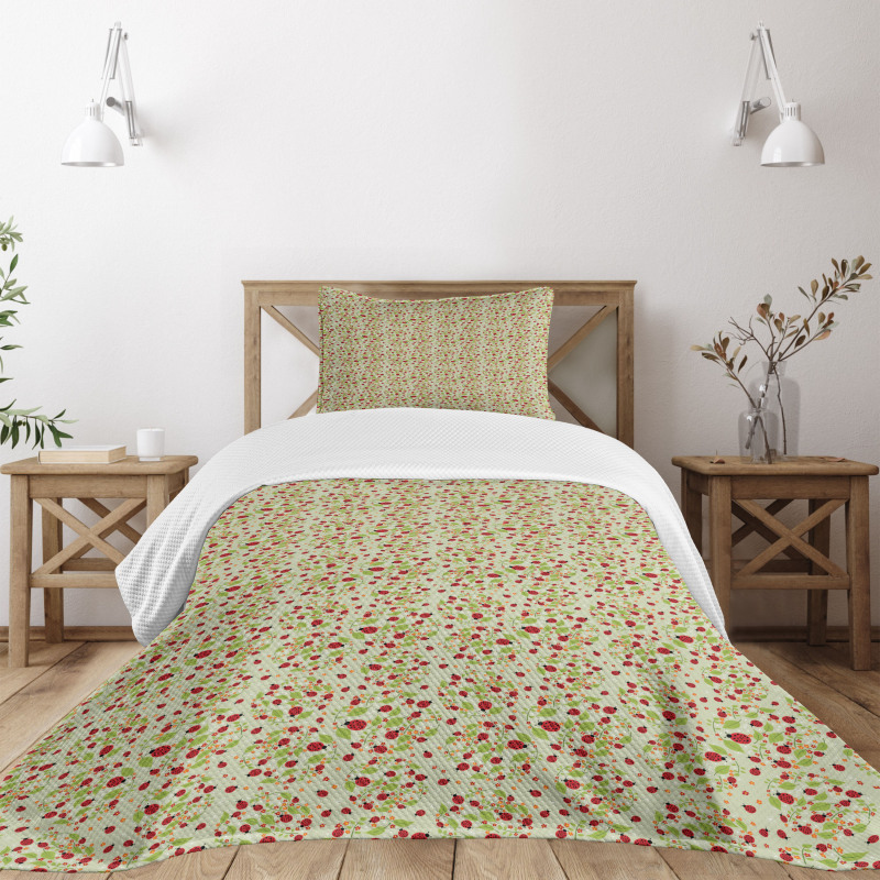 Vibrant Foliage Nature Bedspread Set