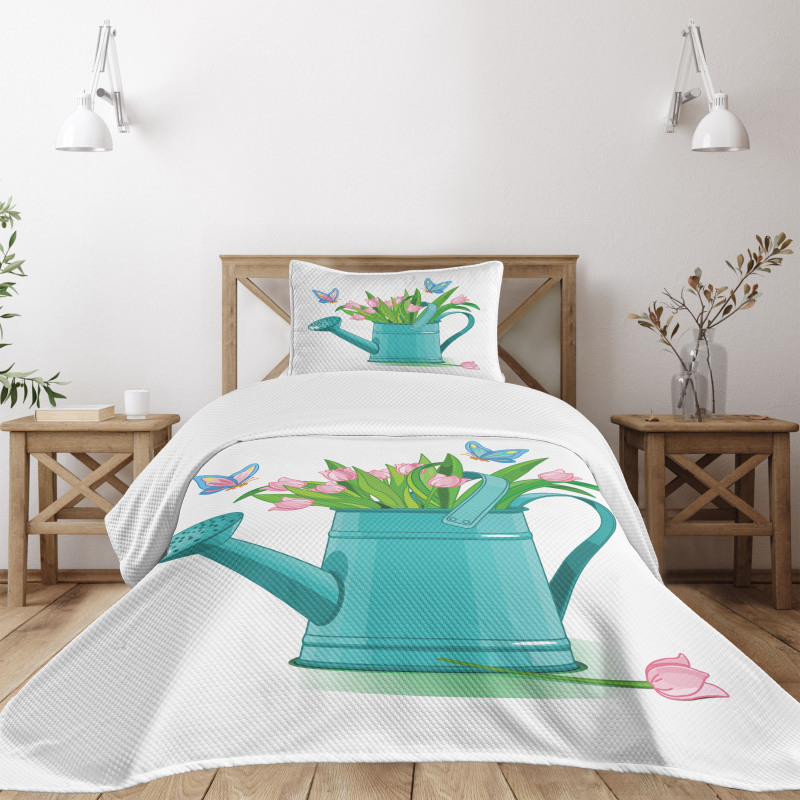 Bouquet of Tulips Garden Bedspread Set