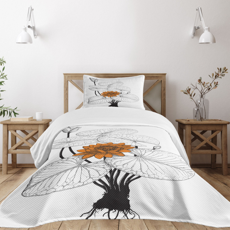 Water Lily Bedspread Set