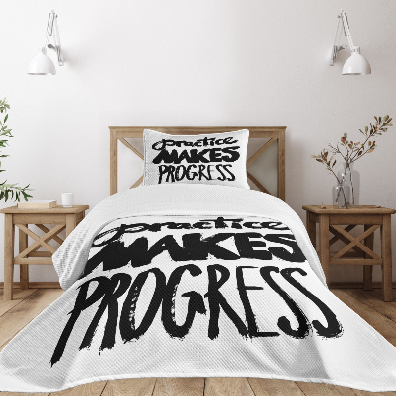 Practice Makes Progress Bedspread Set