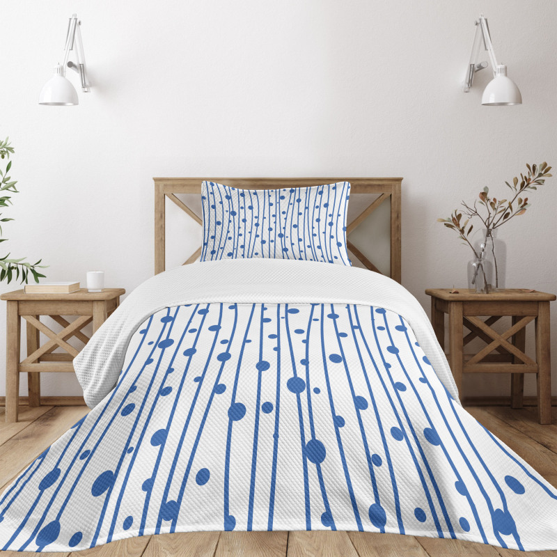 Water Drop Lines Bedspread Set