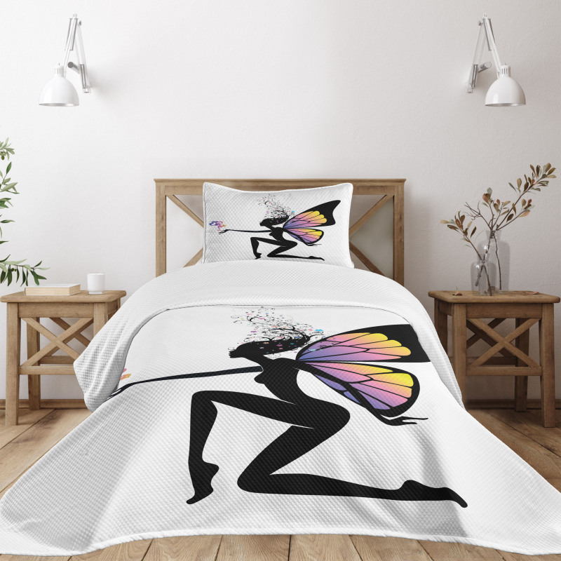 Girl Butterfly Wings Bedspread Set