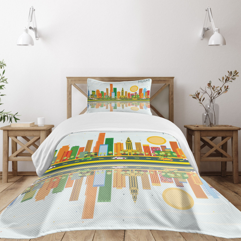 American City Skyline Bedspread Set