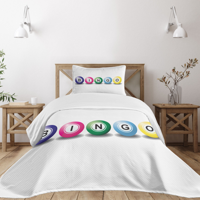 3D Style Colorful Balls Bedspread Set