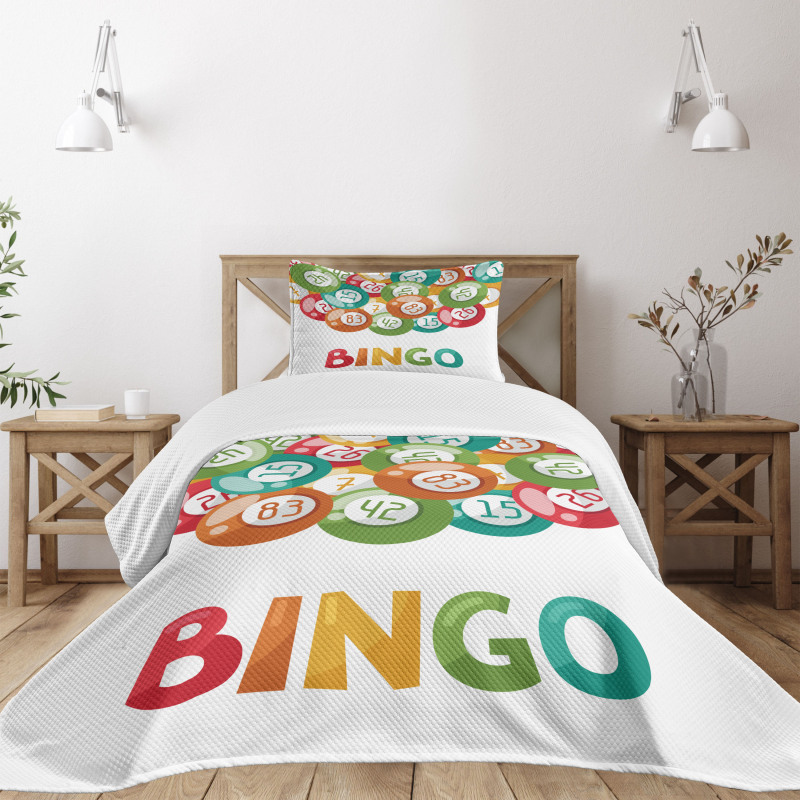 Lottery Game with Balls Bedspread Set