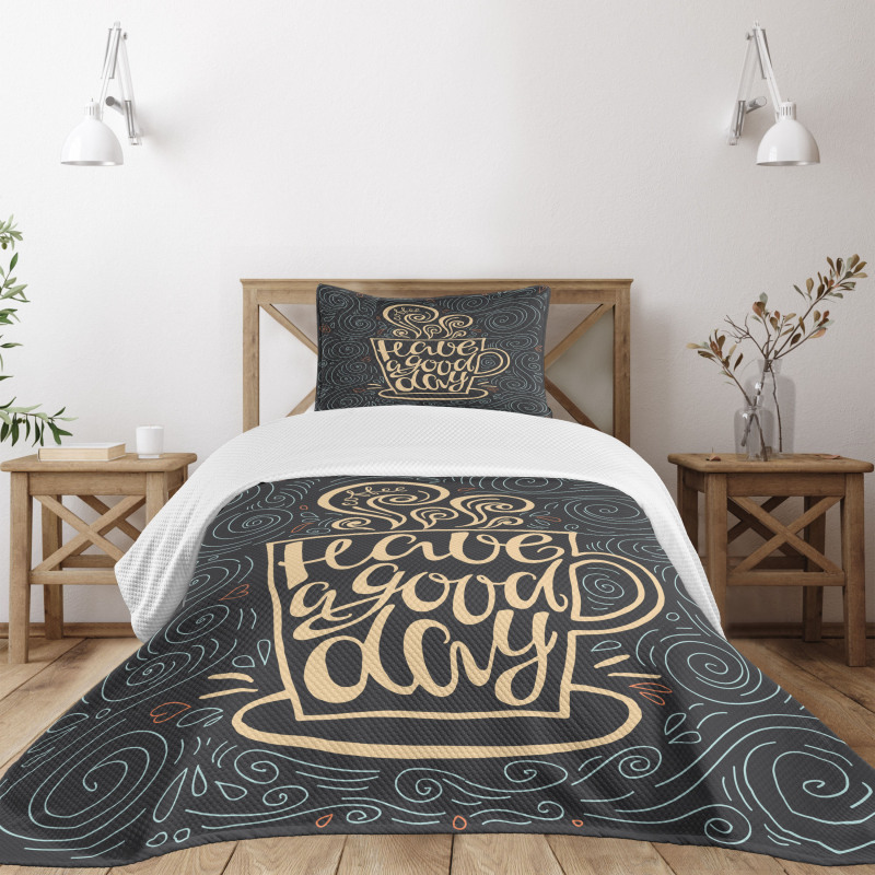 Have a Day Coffee Cup Bedspread Set