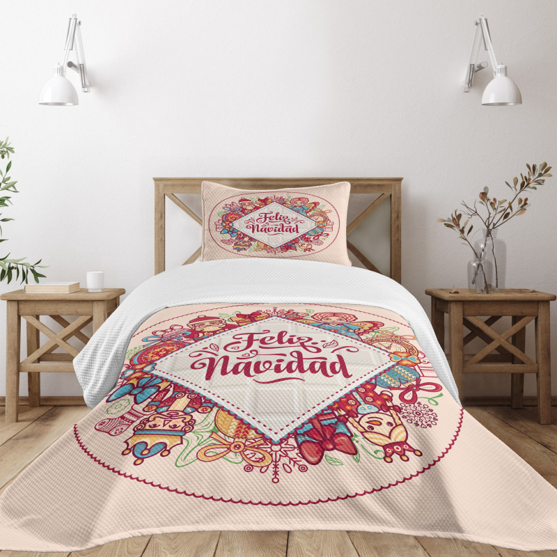 Feliz Navidad Christmas Bedspread Set