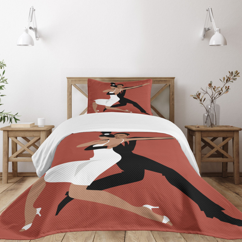 Latin Couple Dancing Bedspread Set