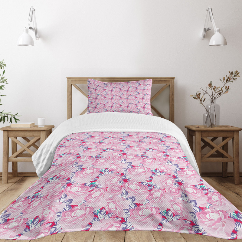 Romantic Rose Blossoms Bedspread Set