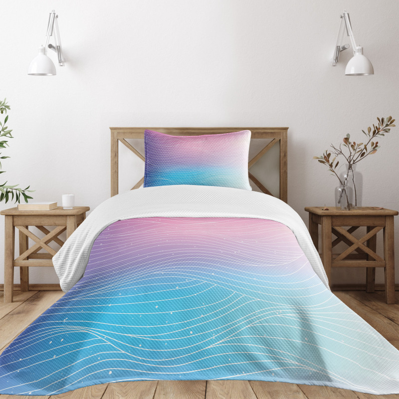 Nebula Sky Ombre Effect Bedspread Set