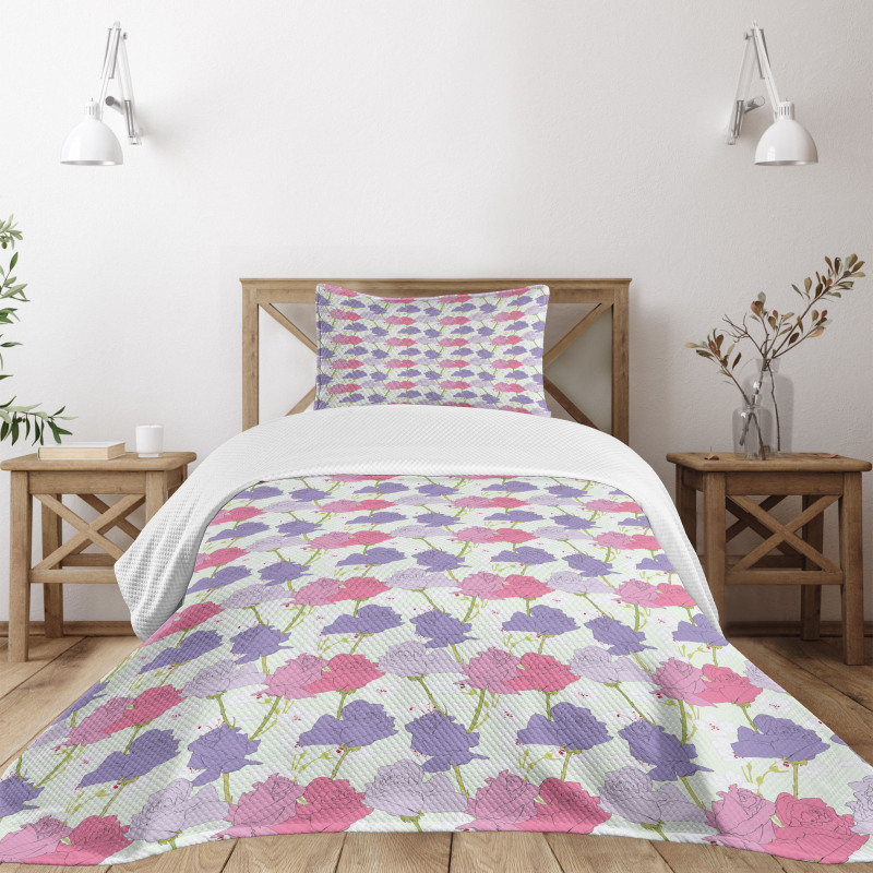 Spring Rose Garden Bedspread Set