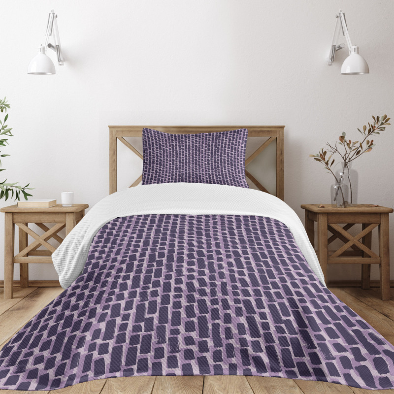 Grunge Brush Strokes Bedspread Set