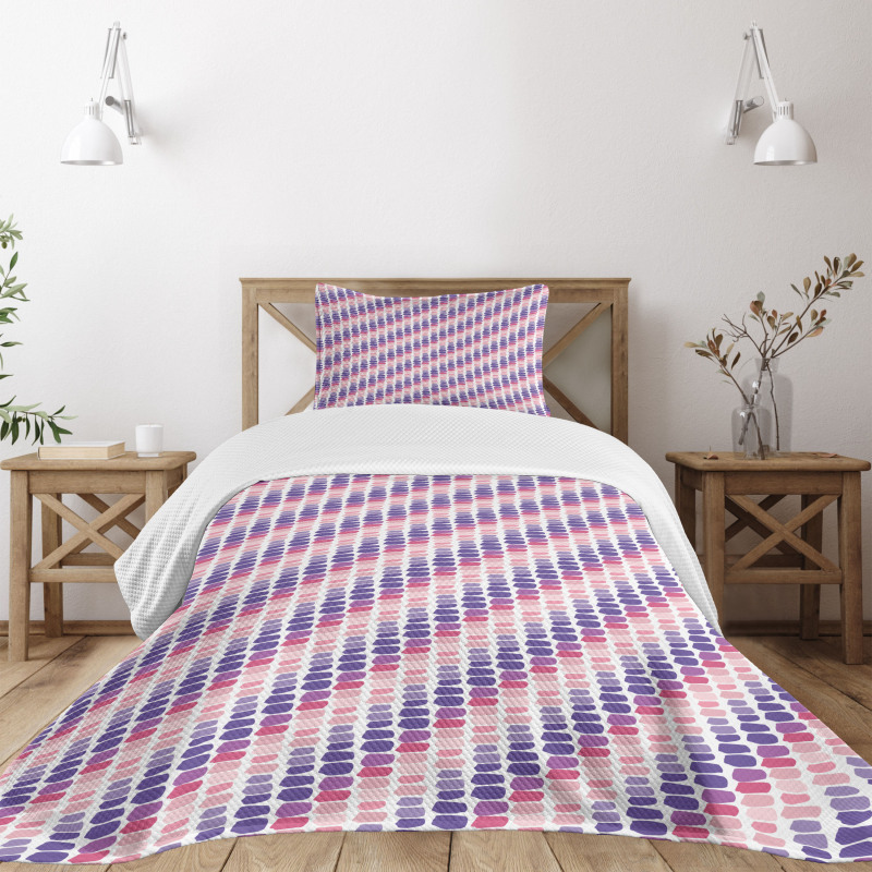 Gradient Brush Stroke Bedspread Set