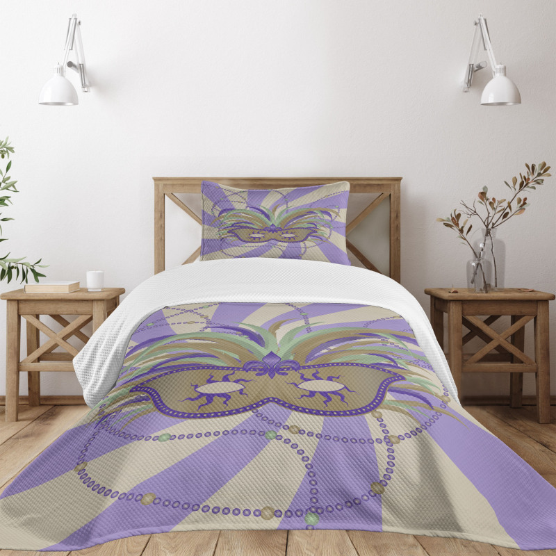 Masquerade Masks Bedspread Set