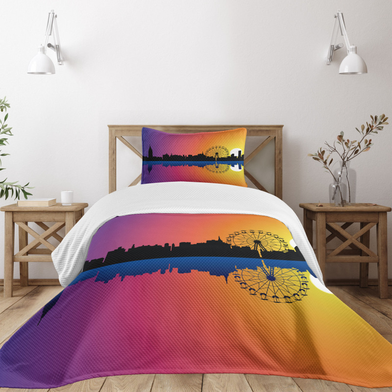 Skyline at Sunset Bedspread Set