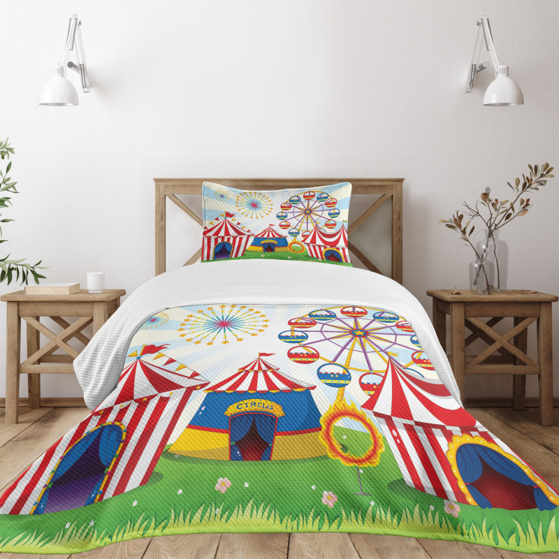 Striped Tents Bedspread Set