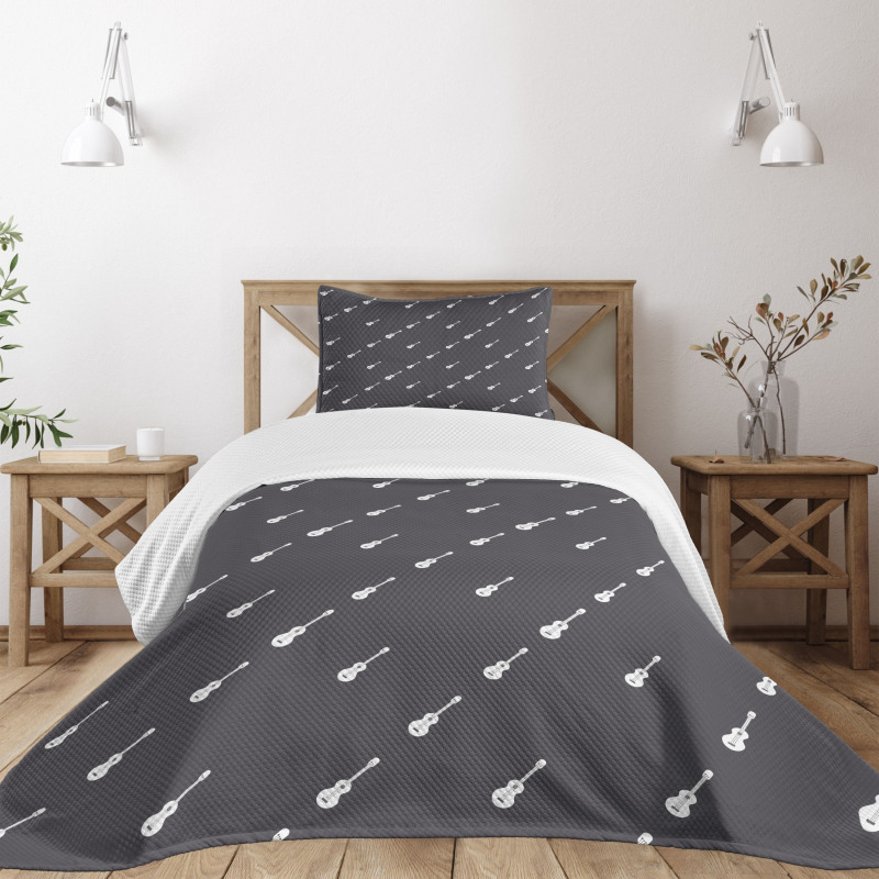 4 String Guitars Bedspread Set